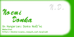 noemi donka business card